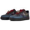 Nike Air Force 1 Slip Resistant Abrasion Resistant Low Top Skateboard Shoes Unisex Black Gold CW2288-001(Team113-S-BOX)