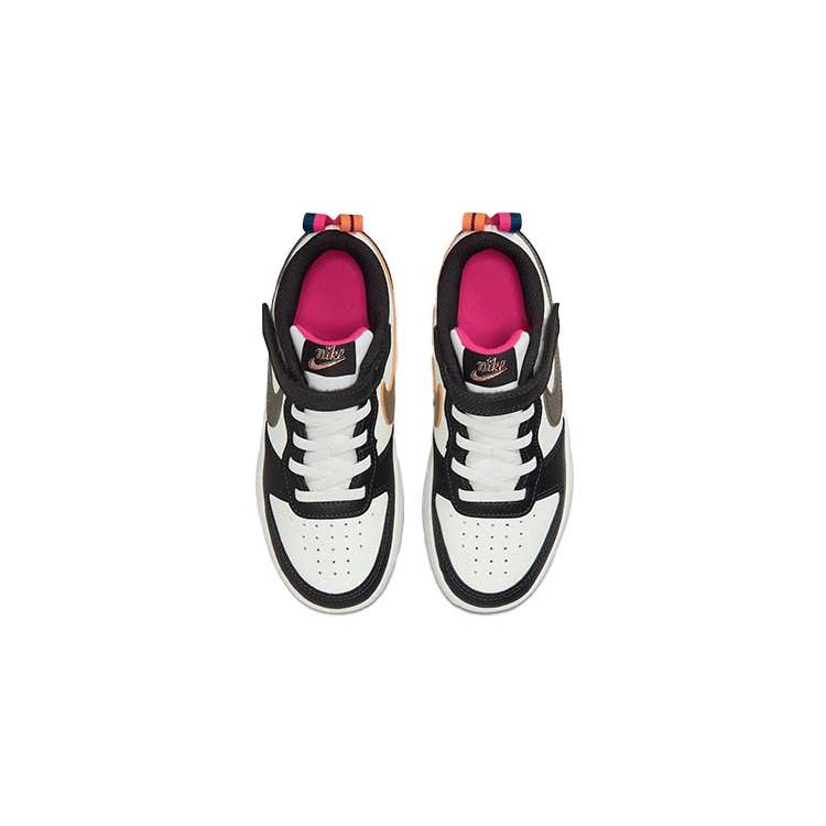 Nike Court Borough 2 Low 2 SE Leather Casual Low top Skateboard Shoes White Black Pink Children Aged 3 7 Years Old DJ0041-100