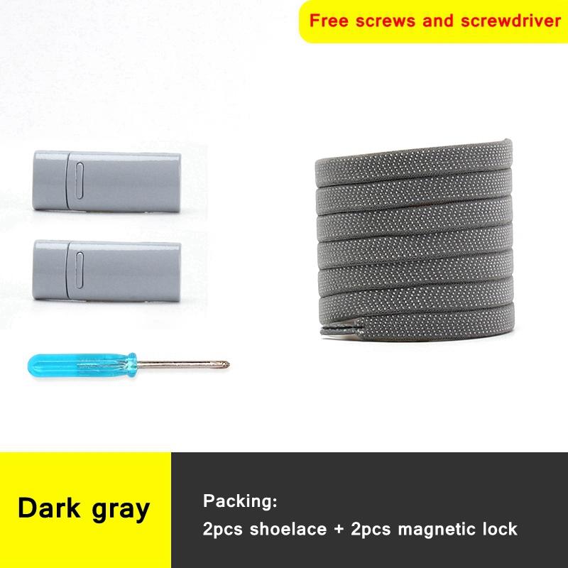 Colorful Magnetic Lock elastic Shoelaces Without ties Elastic Laces Sneaker No Tie Shoe laces Kids Adult Flat Shoelace for Shoes