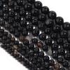 4/6/8/10/12mm Natural Black Agate Stone Beads Round Loose Spacer Beads For Jewelry Making DIY Bracelets Necklace Accessories