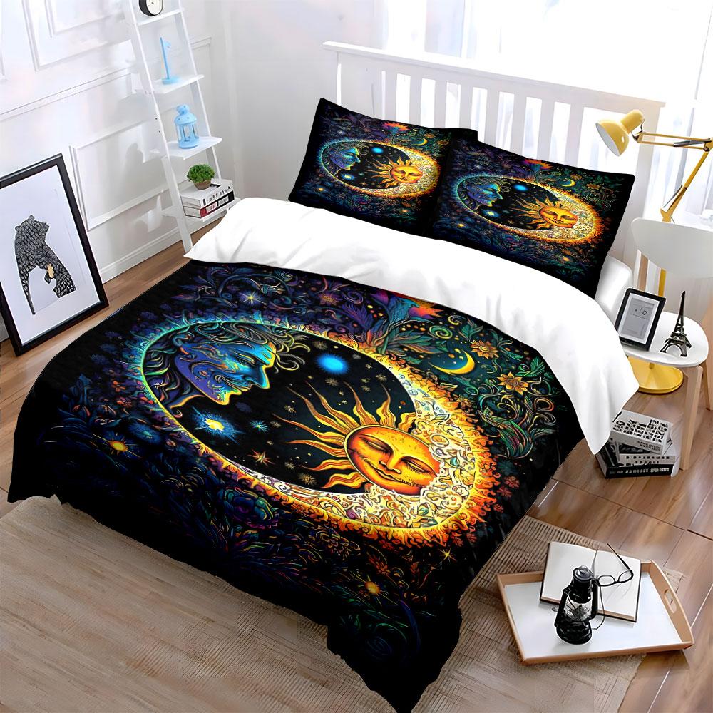 Sun, Moon, and Stars. Bedding Sets Duvet Cover Sets Duvet Covers Pillowcases(1 * Duvet Cover 2 * Pillowcases Without Duvet Insert)