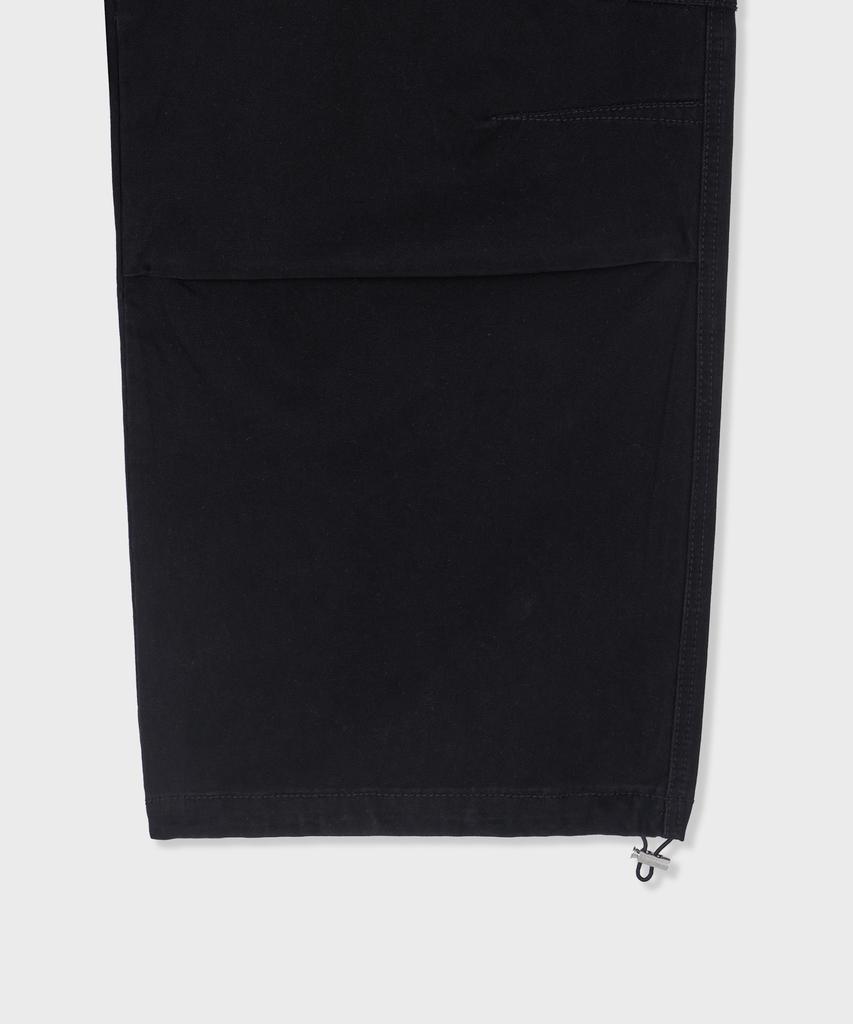 GLW Washed Pocket Parachute Cargo Pants Black