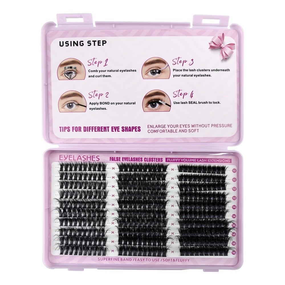 Natural Look False Eyelashes 10-18mm Length DIY Lash Extension Kit  Makeup Enhancement