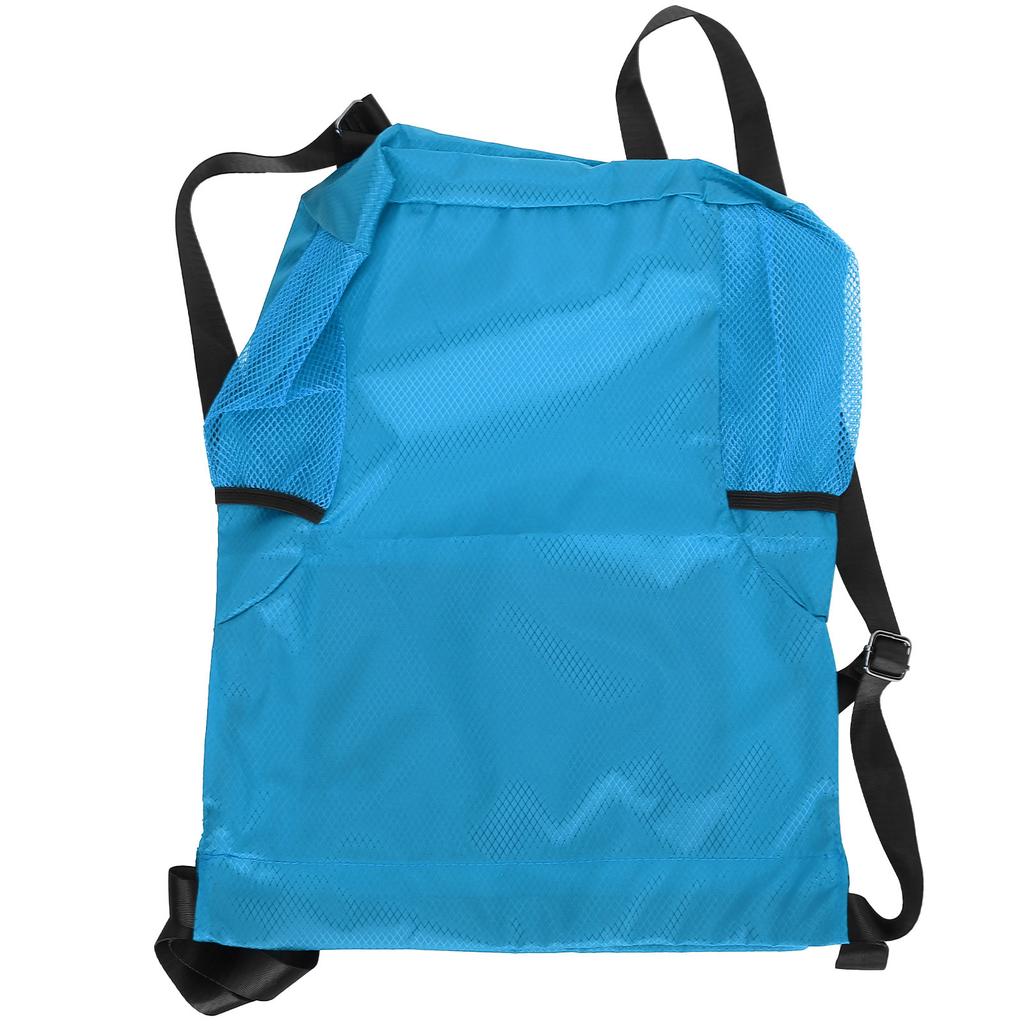 Polyester Fiber Drawstring Shoulder Thickened Travel Storage Bag Waterproof BackpackSky Blue