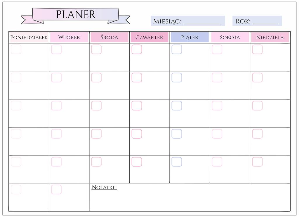 Planer Na Lodówkę Kalendarz Organizer Tygodniowy + Lista Zakupów Pisak