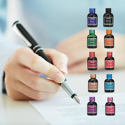 Tinta para Pluma Estilográfica Pura y Colorida Tinta de Recarga Universal Escritura Suave Papelería para Escuela Oficina Materiales de Escritura Alta Calidad