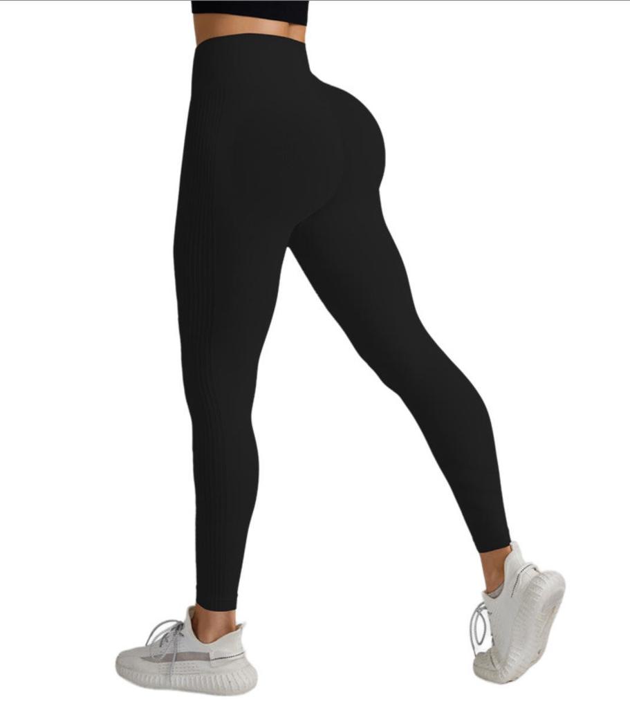 High-Waist Tummy Control Peach Hip Nude Yoga Pants - Breathable, Solid Color for Women
