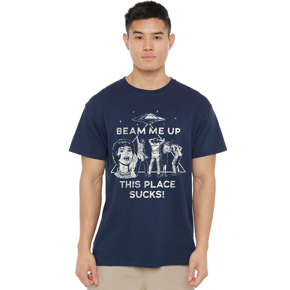 Футболка унисекс Stranger Things Beam Me Up S-5XL, темно-синяя L