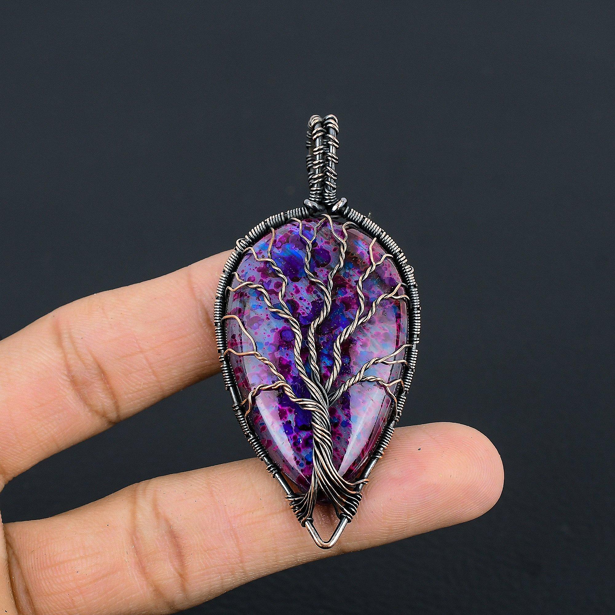 

Подвеска из лабрадорита с мульти-вспышкой, Ювелирное изделие, обернутое медной проволокой 999 пробы, Подвеска ручной работы, Ювелирное изделие с драгоценным камнем, Подарки для жены, Совершенно новая подвеска 2.54 Inches