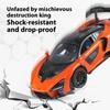 1/24 McLaren Senna Spray Sports Car Model Simulation Sound and Light Car Model Ornament Boy Gift Halloween Toys