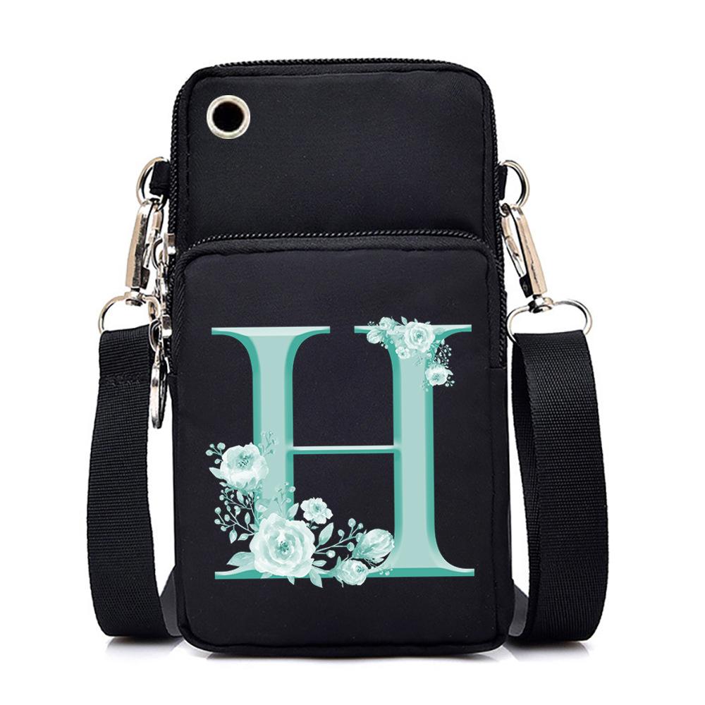 Crossbody Bag 26Alphabet Printed Letters Trend Shoulder Bag Mobile Phone Change Bag