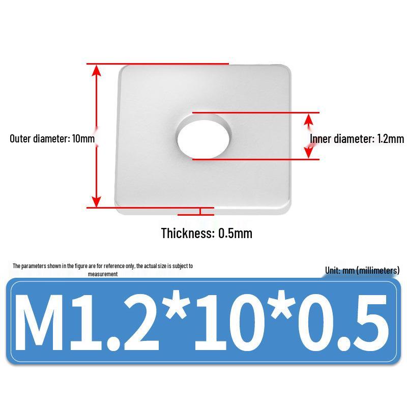 304 Stainless Steel Thickened Square Flat Washers M4-M24