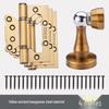 Universal Magnetic Black Bedroom Door Handle Lock - Silent, Solid Wood Design