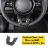 Couverture de volant inférieure pour Honda HR-V Vezel 2021-2024, aspect carbone ABS, noir piano, accessoires de voiture, moulures intérieures