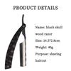 RIRON Wood Handle Men Shaving Tools Hair Razor Stainless Steel Straight Razor