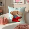 Childishhearted And Friends Teddy BearB Cushion Cover Pillowcase Short Plush Invisible zipper Room Sofa Cushion Cover