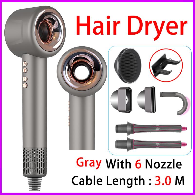Professional Negative Ionic Hair Dryer  Leafless Hair Dryer Hot/ Cold Blow Dryer Hairdryer Home Appliance Free Shipping Dyso