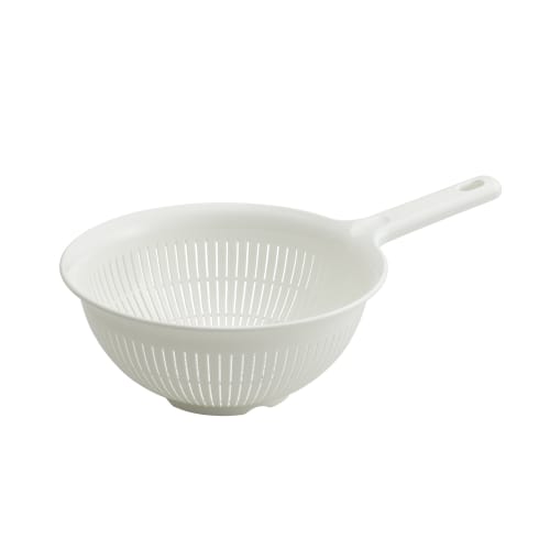 Asvel One-Handed Colander Type 21 "N-Posse" White 4321
