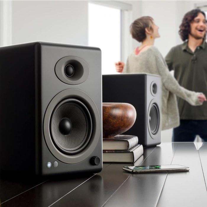 Audioengine A5+ Wireless Powered Speaker – Bluetooth aptX HD, 24bit DAC (Black)