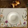 1pc Elegant Floral Tablecloth Placemat - Non-Slip Heat-Resistant Table Mat, Large 12x18 Inch (30x46cm) for Dining, Kitchen, Parties