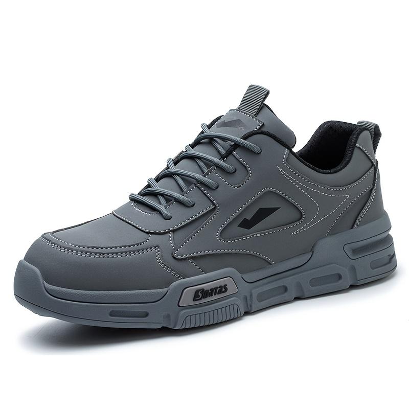 Men's Work Safety Boots Steel Toe Protection Wear-resistant Rubber Sole Outdoor Workers