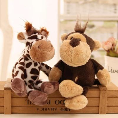 Cute Nici Jungle Animal Small Mini Doll Tiger Lion Elephant Monkey Pendant Plush Doll