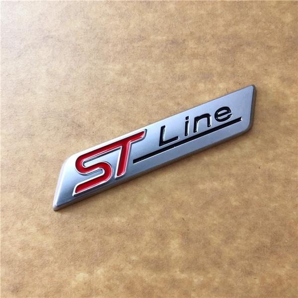 1X Metal Chrome Matt Black  STline ST Line Car Emblem Badge Auto Decal 3D Sticker Emblem