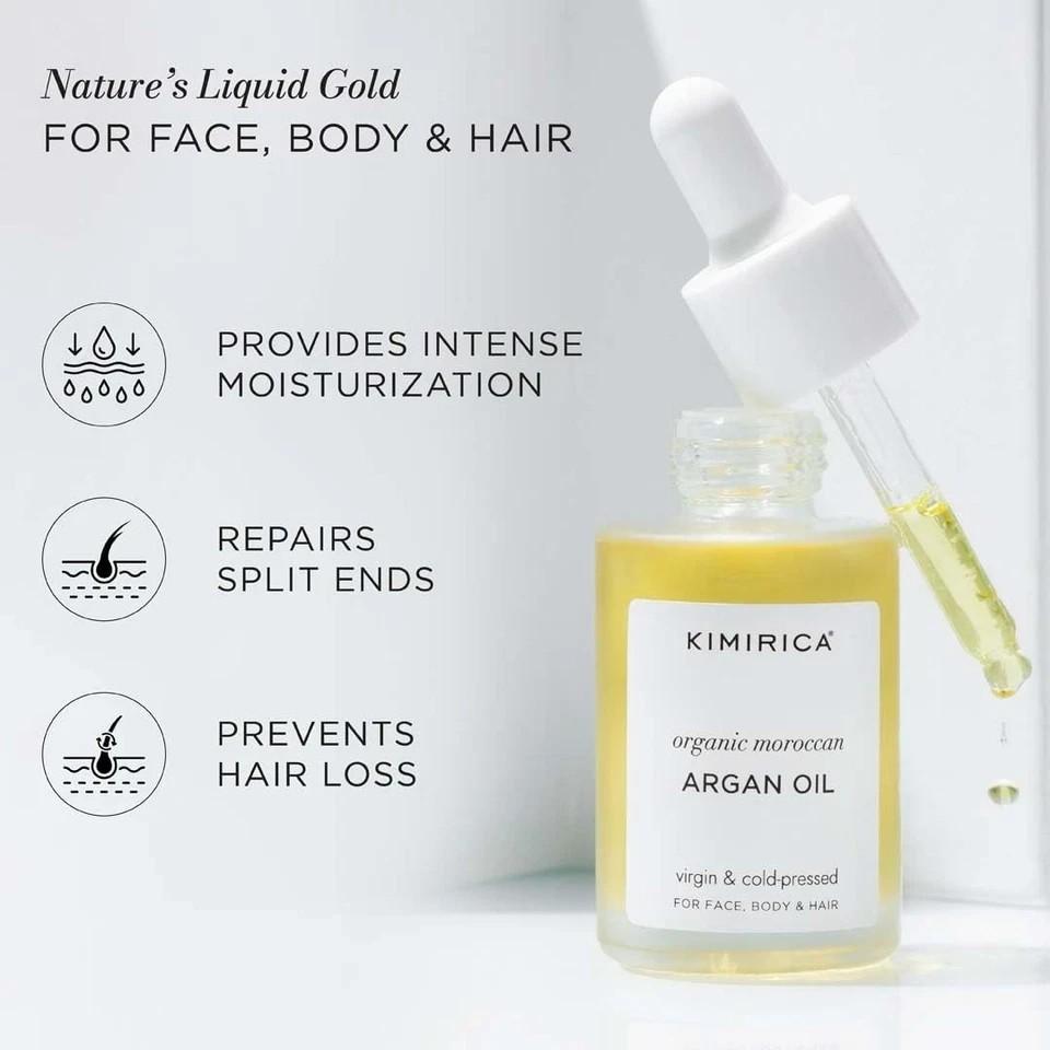 Kimirica 100% Organic, Virgin And Cold Pressed Moroccan Argan Oil 30ml