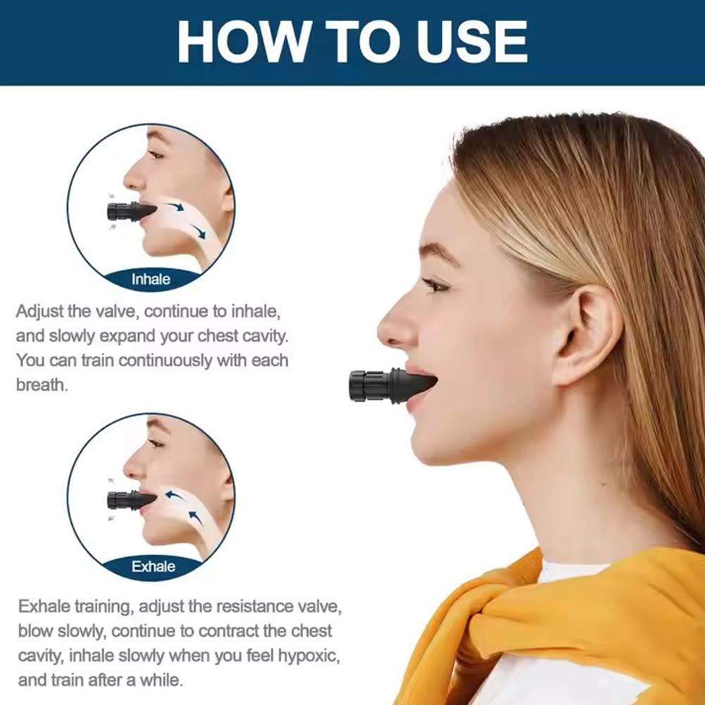 Breathing Trainer Lung Respirator Fitness Equipment Respiratory Silicone High Altitude Training Outdoor Expiratory Exercise Tool