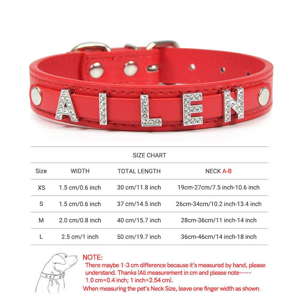 Bling Rhinestone Puppy Dog Collars Personalized Small Dogs Cat Chihuahua Collar Custom Necklace Free Name Charms Pet Accessories