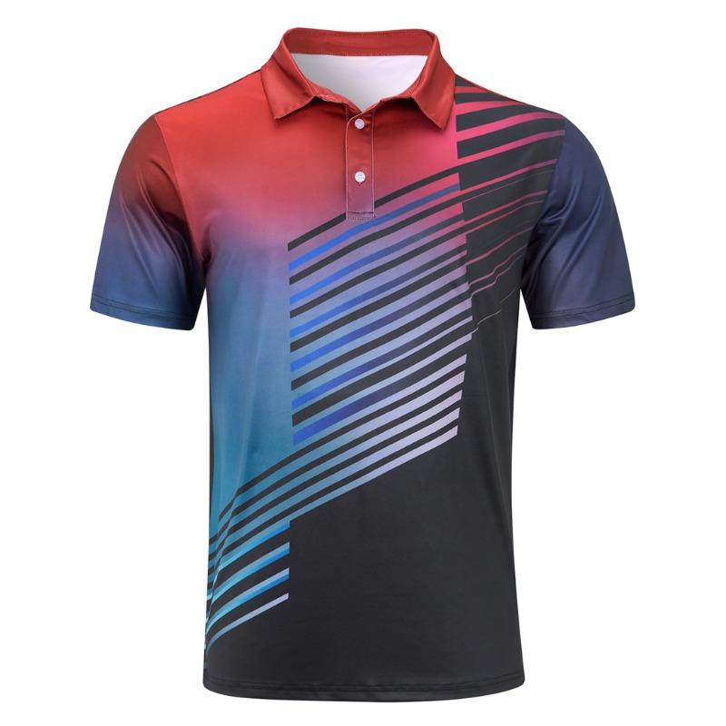 Men's Sports Style Polo Shirts 3D Print Golf Shirt Button Up Breathable Summer New Short Sleeve Men's Clothing Sport Streetwear