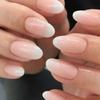 24Pcs Simple Almond Press On Nails Blush Design Short Oval Fake Nails Detachable Stick On False Nails For Women Manicure