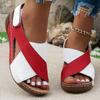Fashion Summer women's sandals, wedge heels, mixed color summer shoes, women's sandals, wedge heels, sandals