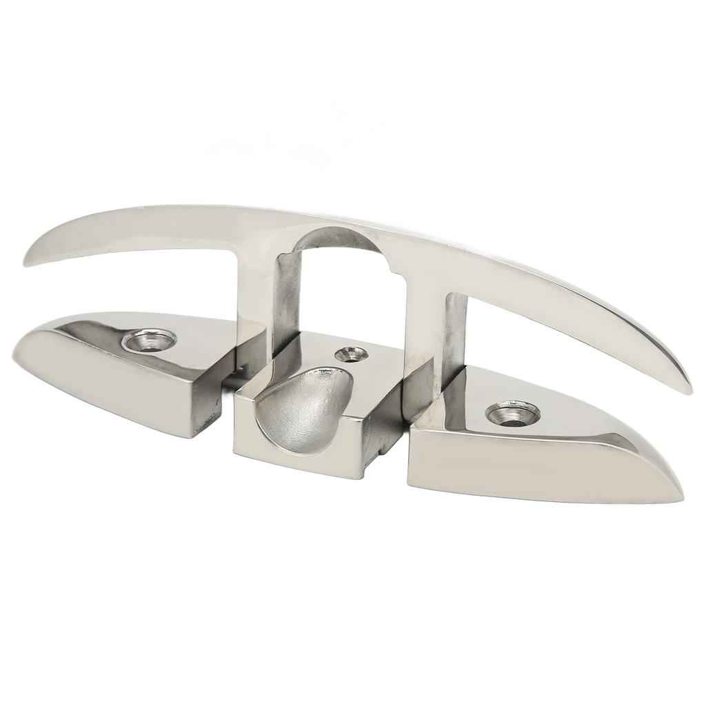 217mm/8.5in Boat Folding Cleat 316 Stainless Steel High Polished for Watercraft Cruisers Kayaks Pontoons