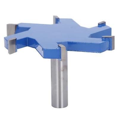 6 Edge T Type Slotting Cutter 12mm Straight Shank Grooving Router Bit Woodworking Tool