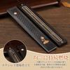 Kumomi Incense Burner, Horizontal, Made of Ebony Wood, Prevents Ash from Splashing, Safe for Incense Sticks, Stylish, Portable, Antique Design with