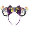 Trip Mickey Ears Headband For Girls Women Sequin Castle 5"Bow Hairband Festival Party Cosplay DIY Hair Accessories