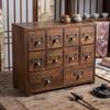 Apothecary Cabinet with Drawers Vintage Organizer Tabletop for Crafters
