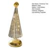 Glass Christmas Tree Small Tabletop Lighted Xmas Tree Figurine Battery Operated Mini