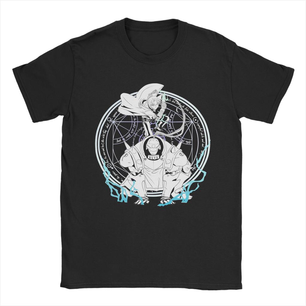 Unisex TShirts Fusioonn Fullmetal Alchemist Anime Vintage Cotton Tee Shirt Short Sleeve Nina and Dog T Shirts Crewneck Tops