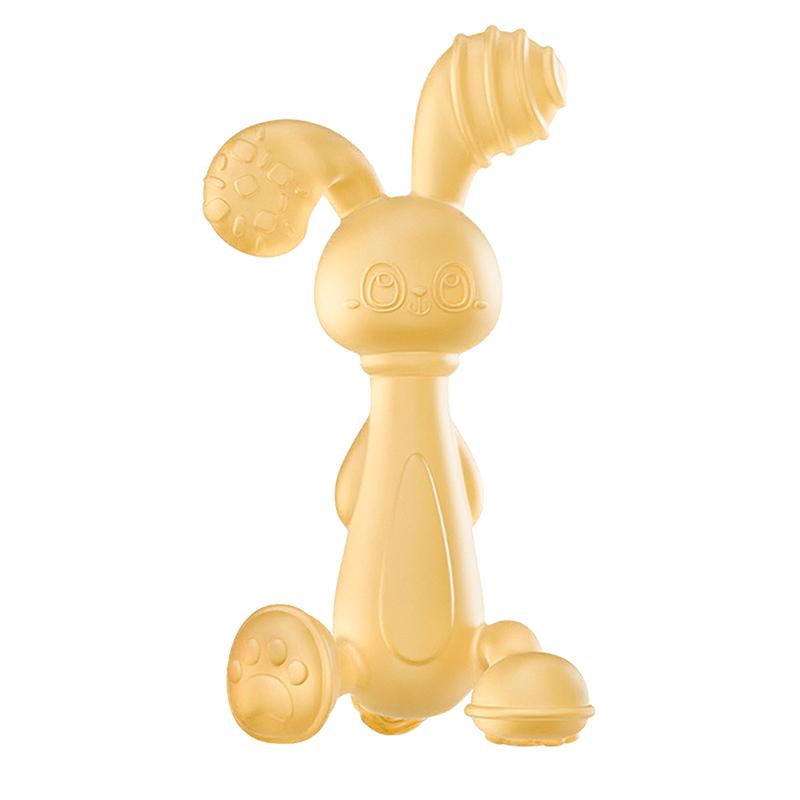 Silicone Baby Teether Silicone Baby Chewing Toys Cartoon Cute Little Rabbit Shape Newborn Handhold Molar Teether Baby Products