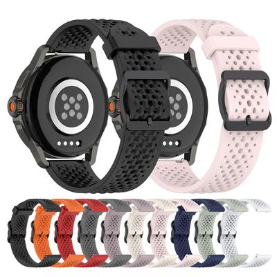 20MM 22MM Universal Liquid Silicone Strap for Huami Amazfit GTS GTS2 GTS3 GTR2 GTR3 GTR4 Breathable Hole Band for COROS PACE 2 3