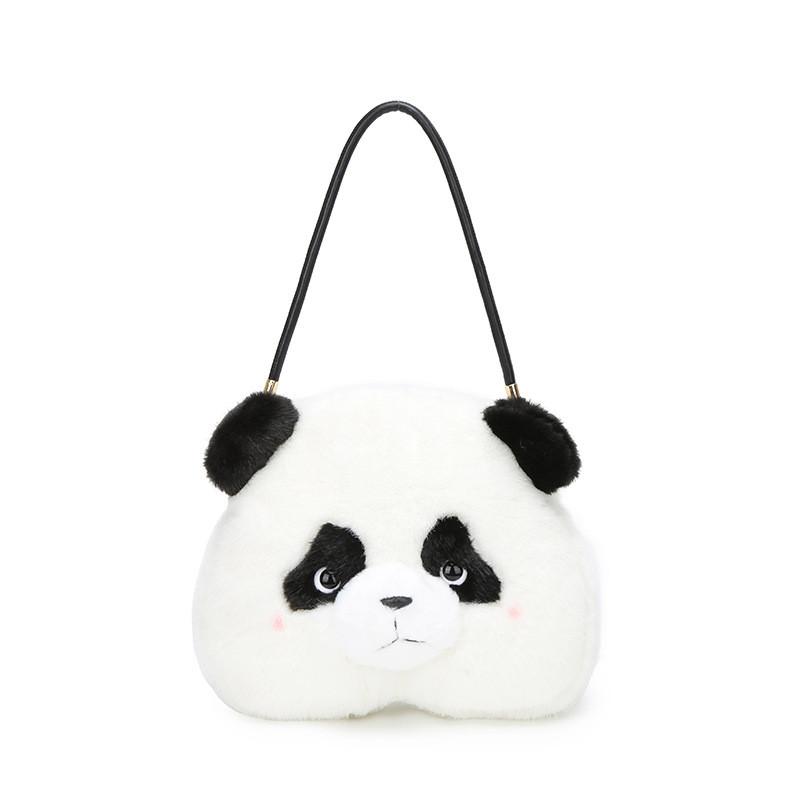 

Плюшевый рюкзак-панда для девочек с мультяшным рисунком и легкий, для повседневных путешествий Black