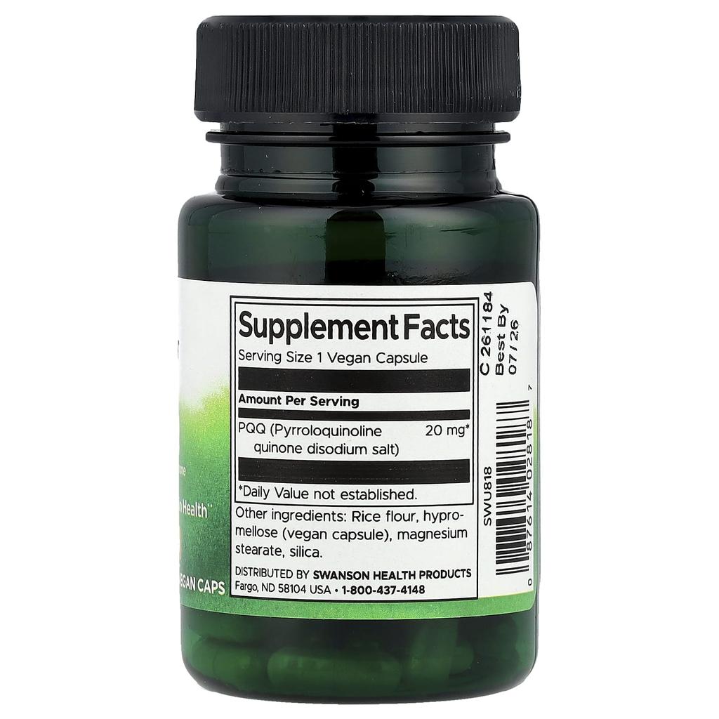 Pqq, 20Mg, 30 Veggie Capsules