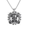 Iron Warrior Wrench Skull Pendant Jewelry Punk Hip Hop Men's Necklace