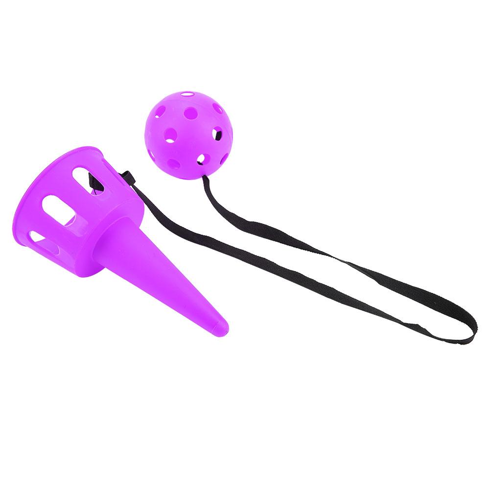 Children Throw and Catching Balls Game Toy Plastic Kids Sports Interactive Toys Purple