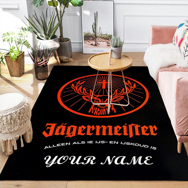 Custom 1Pc Jagermeister Deer Cross Rug Office Carpet Indoor Outdoor Entrance Doormat Nonslip Soft And Comfortable Living Room D2915145