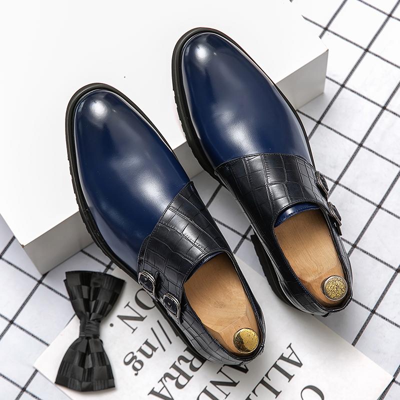 Fashion Elegantes Men's Casual Leather Oxford Shoes Comfortable Formal Dress Footwear Fashion Male Derby Shoes Leisure Walk Derby Shoes