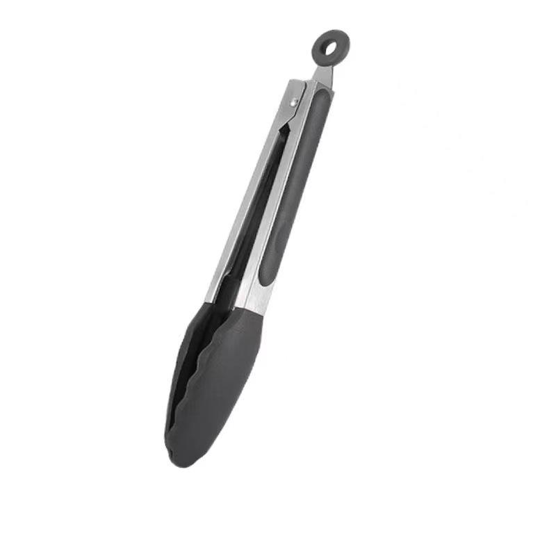 

Горячая распродажа кухонных щипцов, премиальные силиконовые, без BPA, антипригарные, нержавеющая сталь, для приготовления на гриле, щипцы для еды с фиксатором, 9/12 дюйма 7inch