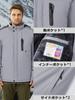 KEFITEVD Winter for and Work Light Size XL Men's Jacket, Waterproof, Windproof, Fleece-Lined, Motorcycle, Hiking, Fishing, Wear, Gray,